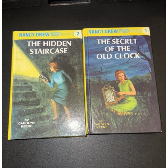 Nancy Drew 1 and 2 Lot The Hidden Staircase, The Secret of the Old Clock HC - Picture 1 of 6
